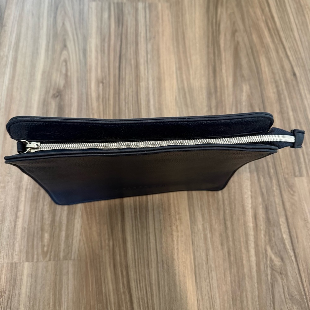 Morroccanoil Black Zip Cosmetic Pouch with Blue Interior - Picture 2 of 6